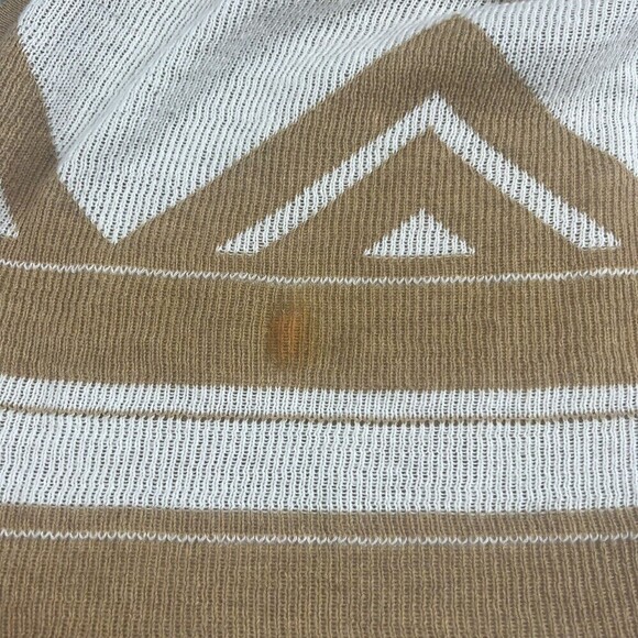 Mossimo Wrap/Shawl/Poncho Open Front  Southwestern Knit Mustard And White OSFM - Picture 7 of 9